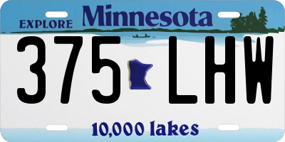 MN license plate 375LHW