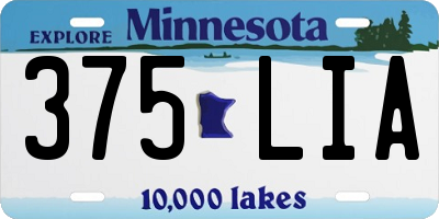 MN license plate 375LIA