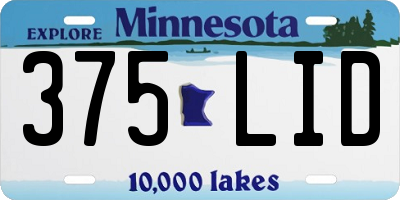 MN license plate 375LID