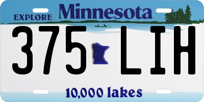 MN license plate 375LIH