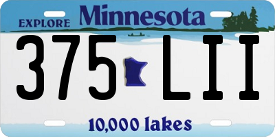 MN license plate 375LII