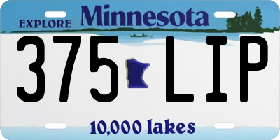 MN license plate 375LIP