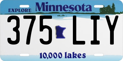 MN license plate 375LIY