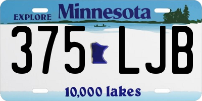 MN license plate 375LJB