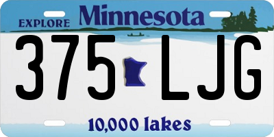 MN license plate 375LJG