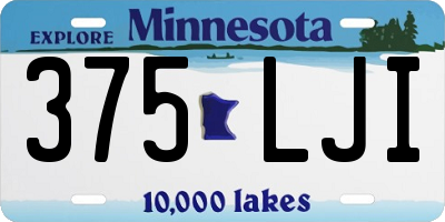 MN license plate 375LJI