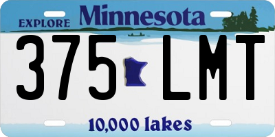 MN license plate 375LMT