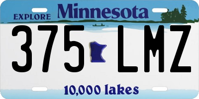 MN license plate 375LMZ
