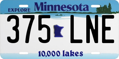 MN license plate 375LNE