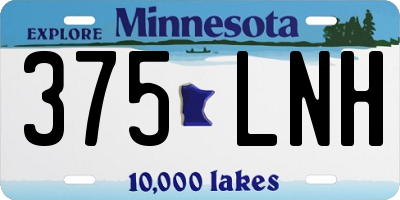 MN license plate 375LNH