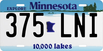 MN license plate 375LNI
