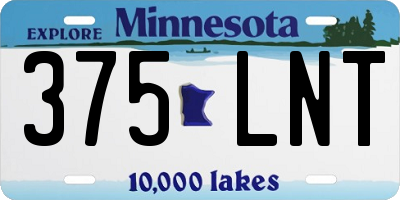 MN license plate 375LNT