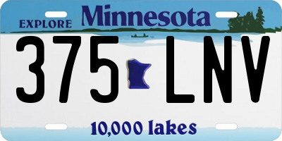 MN license plate 375LNV