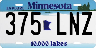 MN license plate 375LNZ