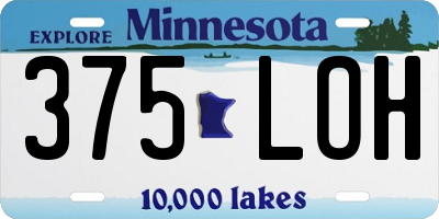 MN license plate 375LOH