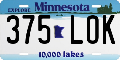 MN license plate 375LOK