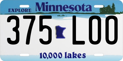 MN license plate 375LOO