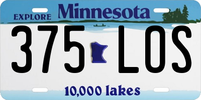MN license plate 375LOS