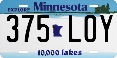MN license plate 375LOY