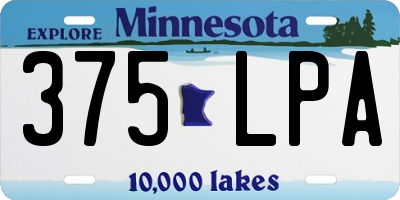 MN license plate 375LPA