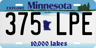 MN license plate 375LPE