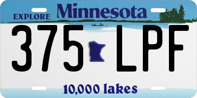 MN license plate 375LPF