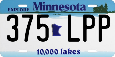 MN license plate 375LPP