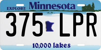 MN license plate 375LPR