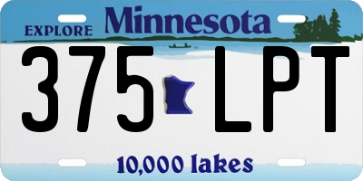 MN license plate 375LPT