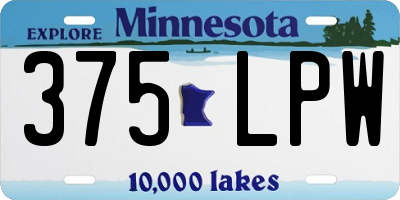 MN license plate 375LPW