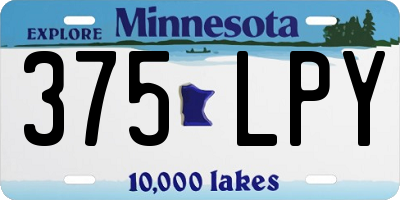 MN license plate 375LPY