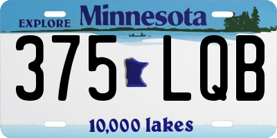 MN license plate 375LQB