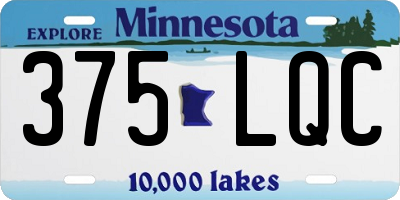 MN license plate 375LQC