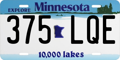 MN license plate 375LQE