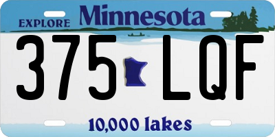 MN license plate 375LQF