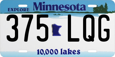 MN license plate 375LQG