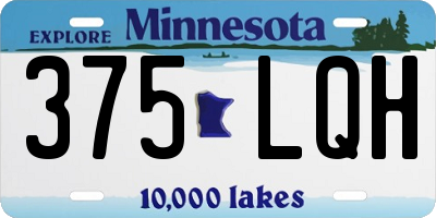 MN license plate 375LQH