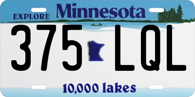 MN license plate 375LQL