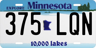 MN license plate 375LQN
