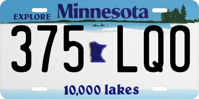 MN license plate 375LQO