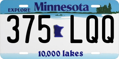 MN license plate 375LQQ