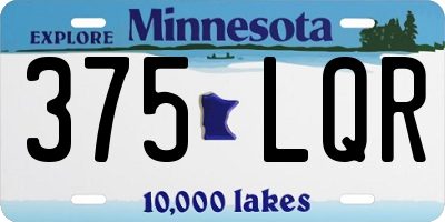 MN license plate 375LQR
