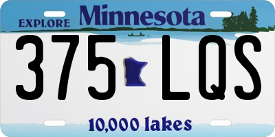MN license plate 375LQS