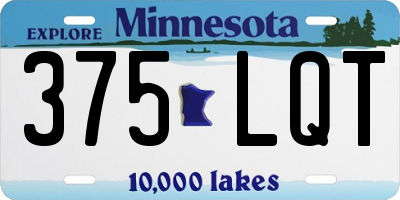 MN license plate 375LQT