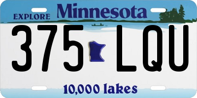 MN license plate 375LQU