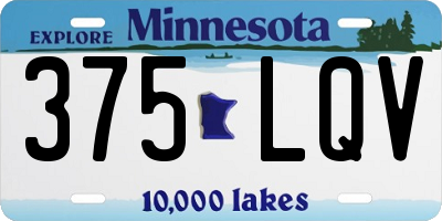 MN license plate 375LQV