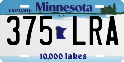 MN license plate 375LRA