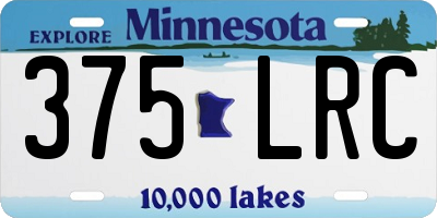 MN license plate 375LRC