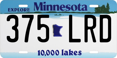 MN license plate 375LRD