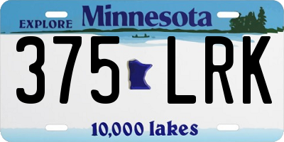 MN license plate 375LRK